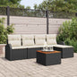 Conjunto de sofás de jardim 6 pcs Bege vime sintético