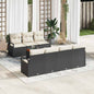 Conjunto de sofás de jardim 8 pçs Bege rotim sintético