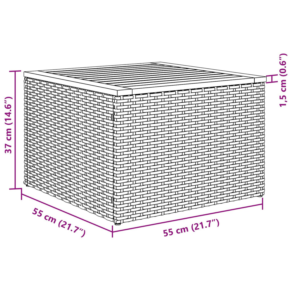 Conjunto de sofás de jardín 9 pcs Gris ratán sintético