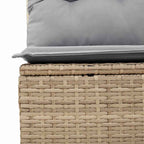 Conjunto de sofás de jardín 8 pcs Beige ratán sintético