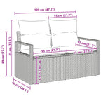 Conjunto de sofás de jardín 11 pcs Gris ratán sintético