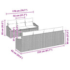 Conjunto de sofás de jardín 8 pcs Gris ratán sintético