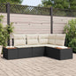 Conjunto de sofás de jardín con cojín 5 pcs Beige Poliratán