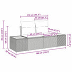 Conjunto de sofá de jardín 6 pcs Beige ratán sintético