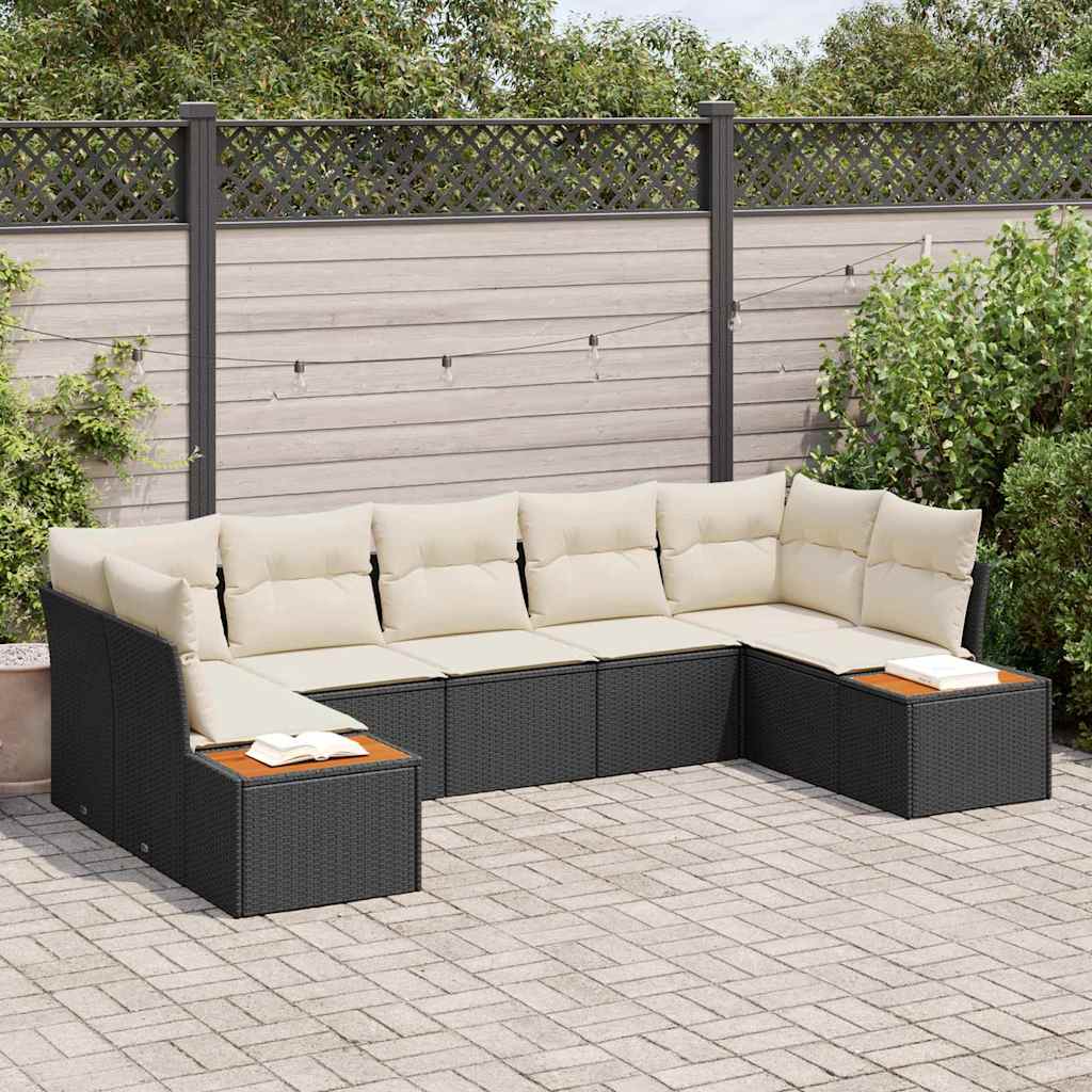 Conjunto de sofá de jardín 10 pcs Beige ratán sintético