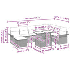 Conjunto de sofá de jardín 9 pcs Beige ratán sintético