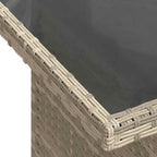 Conjunto de sofá de jardín 9 pcs Gris Claro ratán sintético