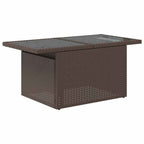 Conjunto de sofá de jardín 10 pcs Marrón ratán sintético