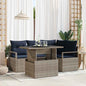 Garden Sofa Set with Cushion 5 pcs Gray and Navy