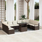 Garden sofa set with cushions 11 pcs Beige and Light Grey
