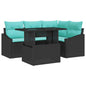 Garden Sofa Set with Cushion Manual 6 pcs Grey