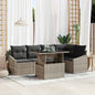 Garden Sofa Set with Cushion Manual 6 pcs Grey