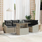 Garden Sofa Set with Cushion Manual 6 pcs Grey