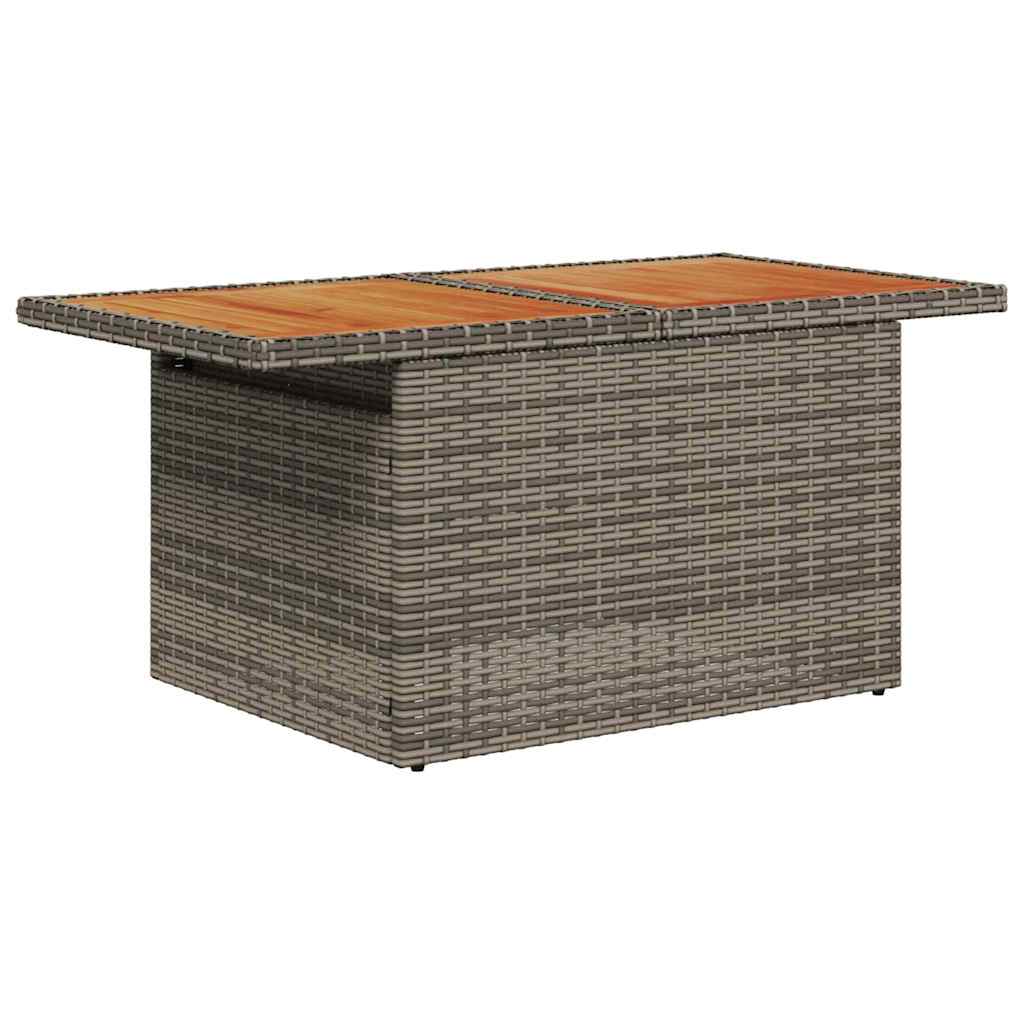 Conjunto de sofás de jardín 5 pcs Gris ratán sintético