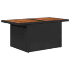 Conjunto de sofás de jardín 8 pcs Negro ratán sintético