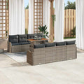 Conjunto de sofá de jardín con cojín Manual 7 pcs Gris
