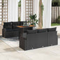 7-Piece Garden Sofa Set with Cushions Beige and Light Grey