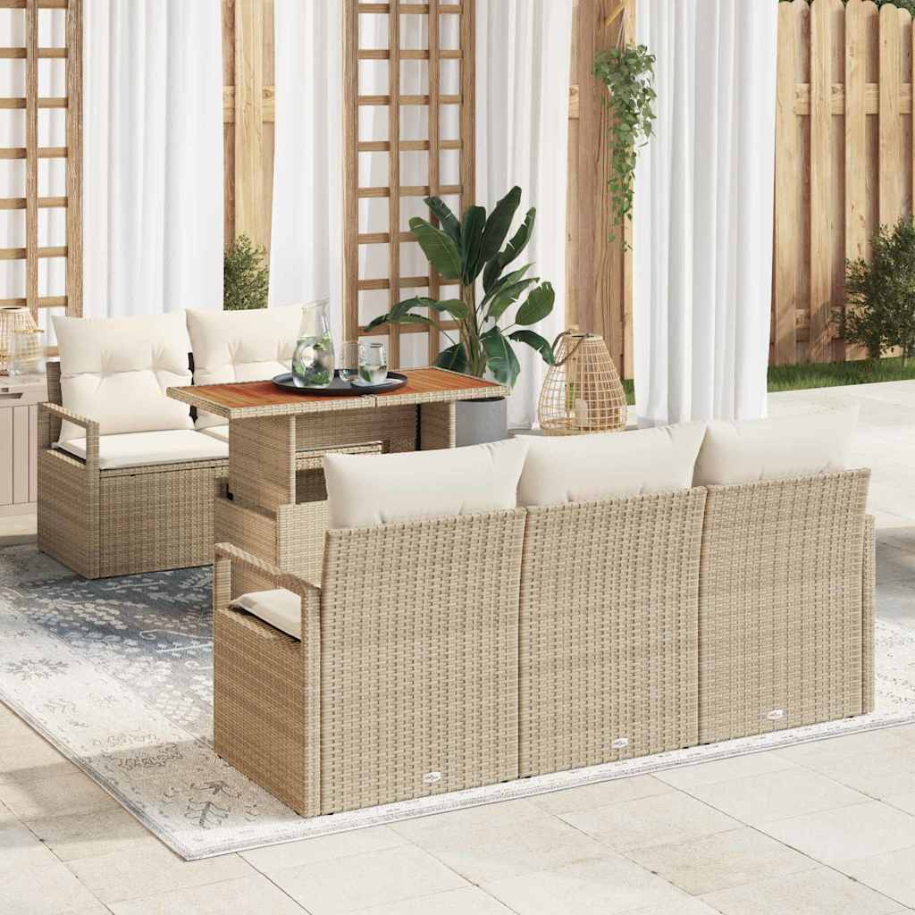 Conjunto de sofá de jardín con cojín 9 pcs gris y azul marino