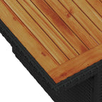Conjunto de Comedor de Jardín 6 pcs Negro y Verde Azulado