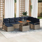 Conjunto de Jantar de Jardim 9 pçs Preto e Verde Azulado
