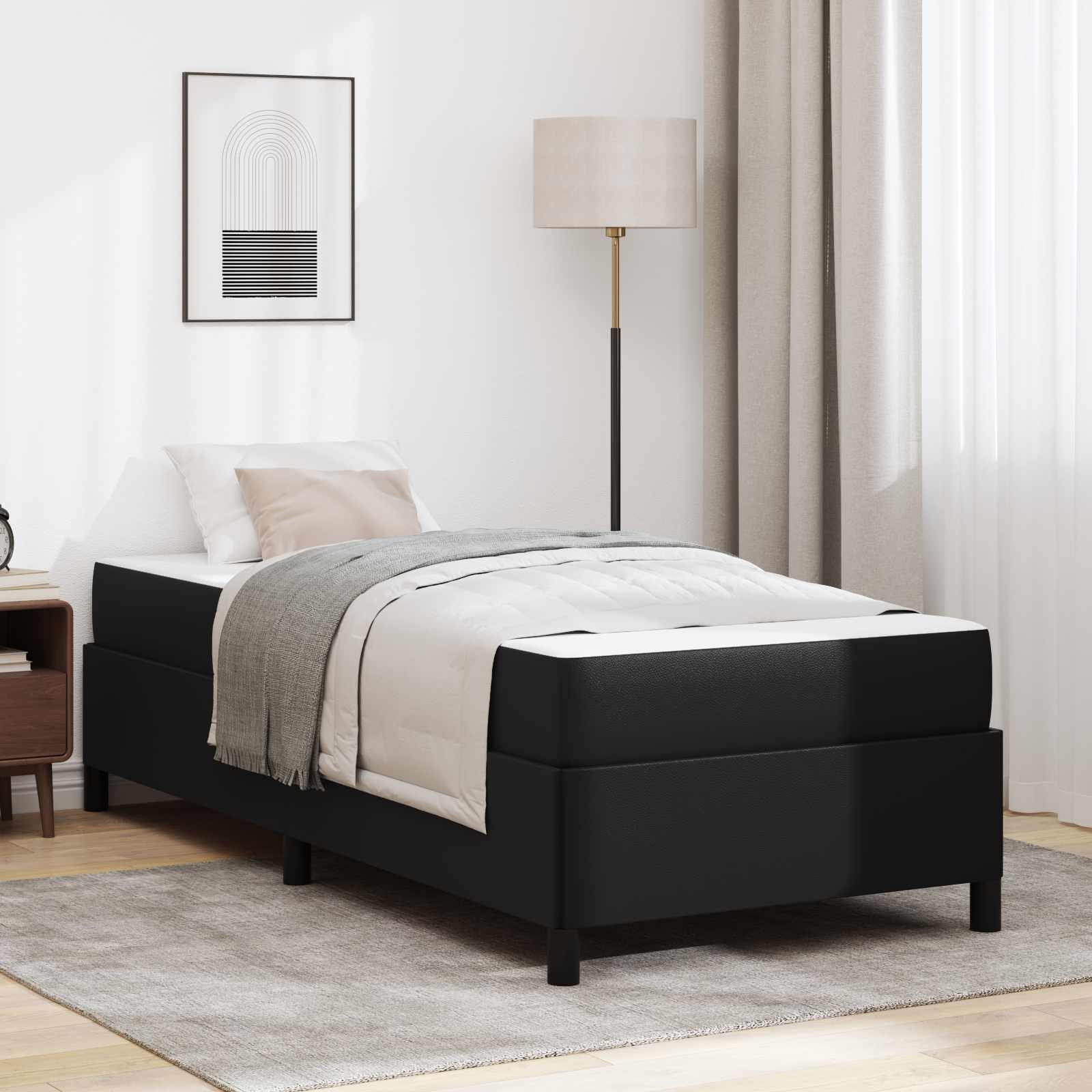 Estrutura de cama Cappuccino 160 x 200 cm tecido