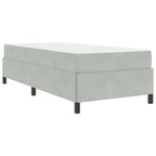 Estructura de cama con colchón Gris Claro 80 x 200 cm tela