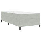 Estructura de cama con colchón Gris Claro 80 x 200 cm tela