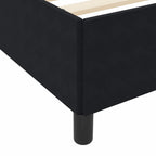 Estructura de cama con colchón Negro 80 x 200 cm tela