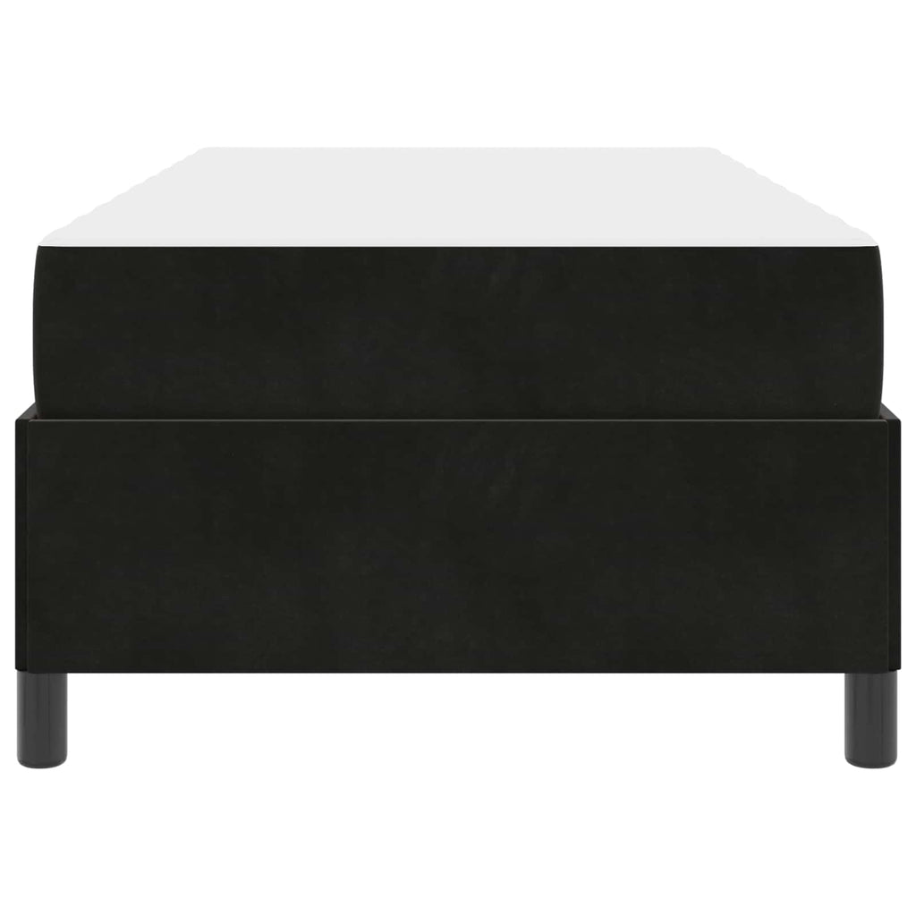 Estructura de cama con colchón Negro 80 x 200 cm tela