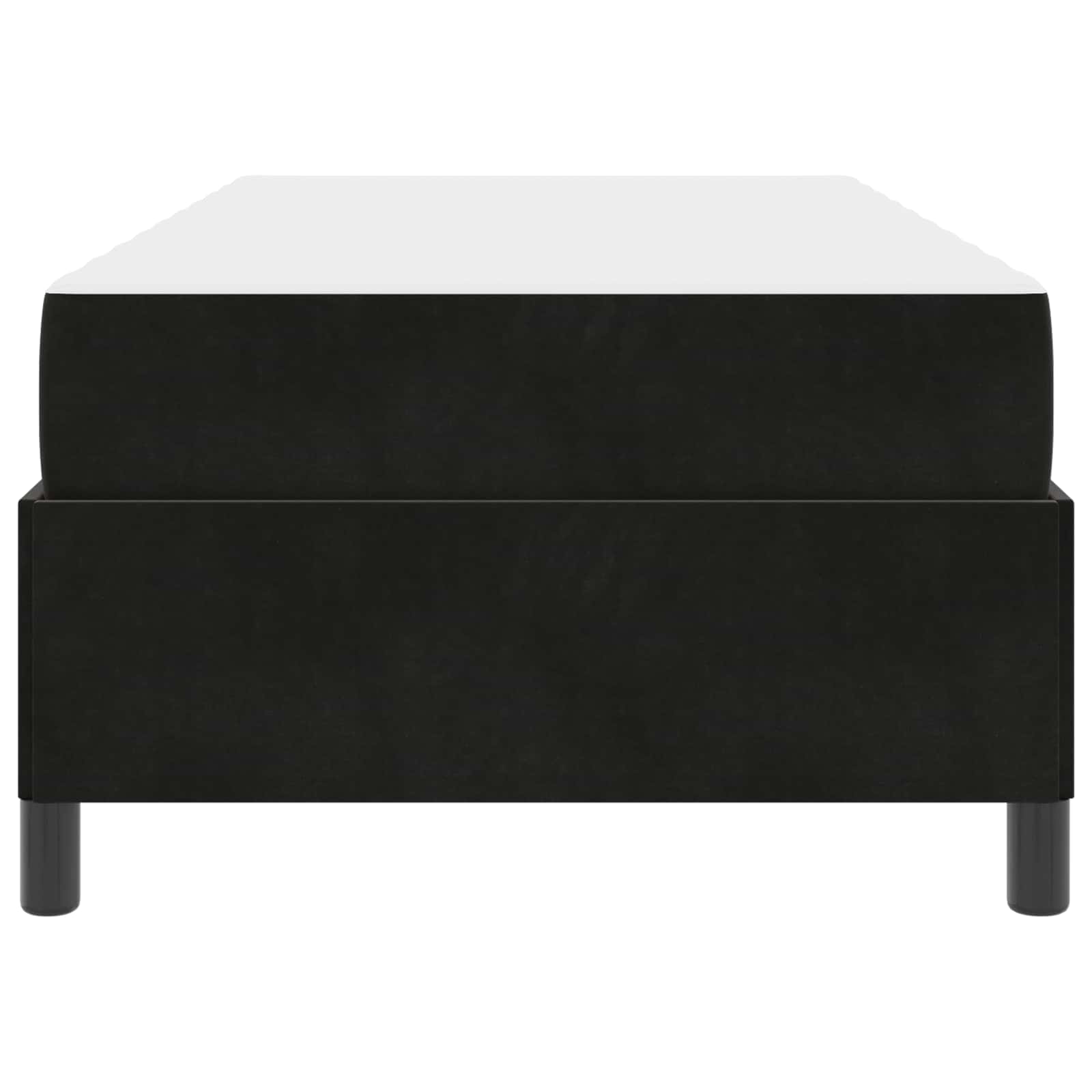 Estructura de cama con colchón Negro 80 x 200 cm tela