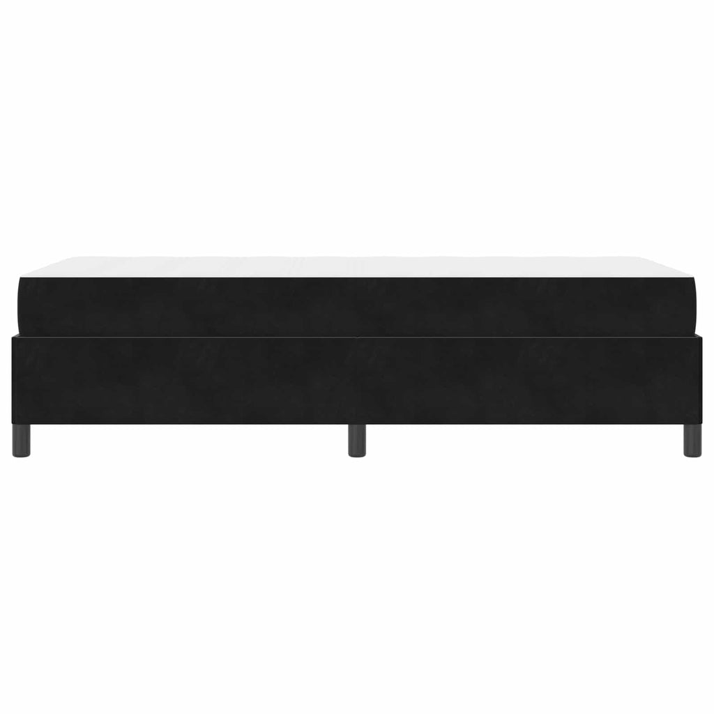 Estructura de cama con colchón Negro 80 x 200 cm tela