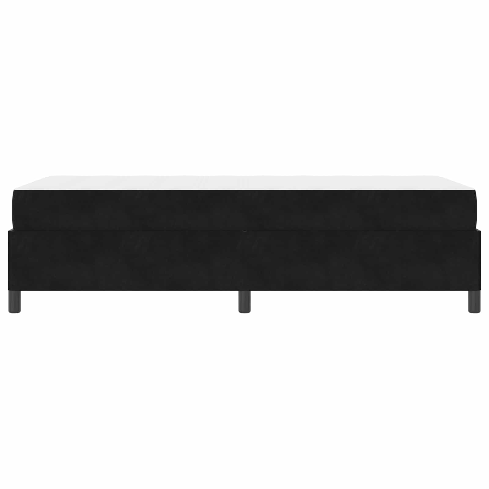 Estructura de cama con colchón Negro 80 x 200 cm tela