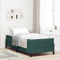 Estrutura de cama com colchão Verde-escuro 100 x 200 cm tecido
