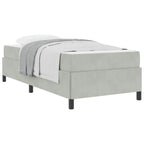 Estructura de cama con colchón Gris Claro 90 x 190 cm tela