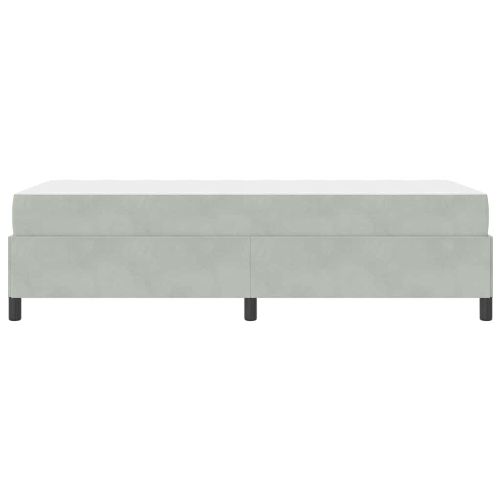 Estructura de cama con colchón Gris Claro 90 x 190 cm tela