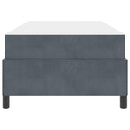 Estructura de cama con colchón Gris oscuro 90 x 200 cm tela