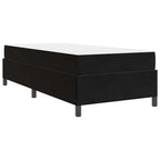 Estructura de cama con colchón Negro 90 x 200 cm tela