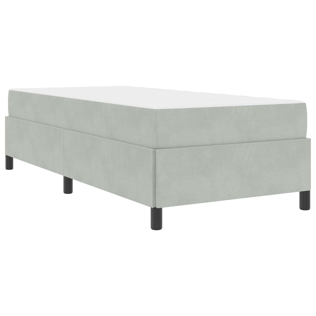 Estructura de cama con colchón Gris Claro 100 x 200 cm tela