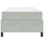 Estructura de cama con colchón Gris Claro 100 x 200 cm tela