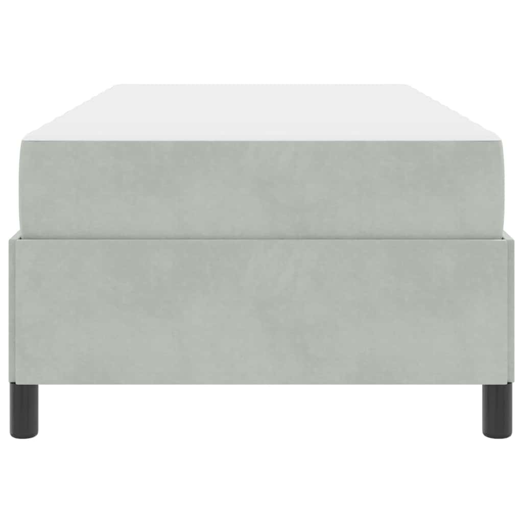 Estructura de cama con colchón Gris Claro 100 x 200 cm tela
