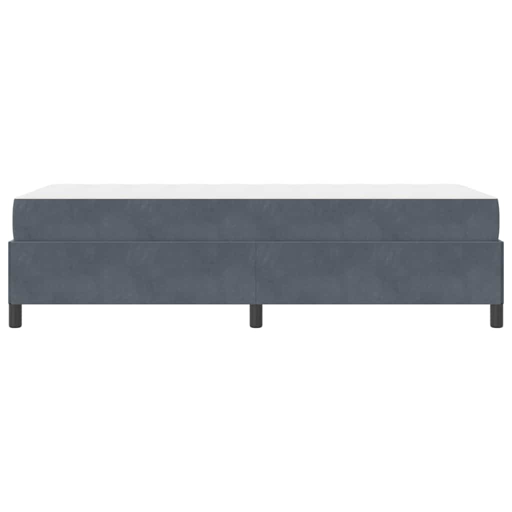 Estructura de cama con colchón Gris oscuro 100 x 200 cm tela