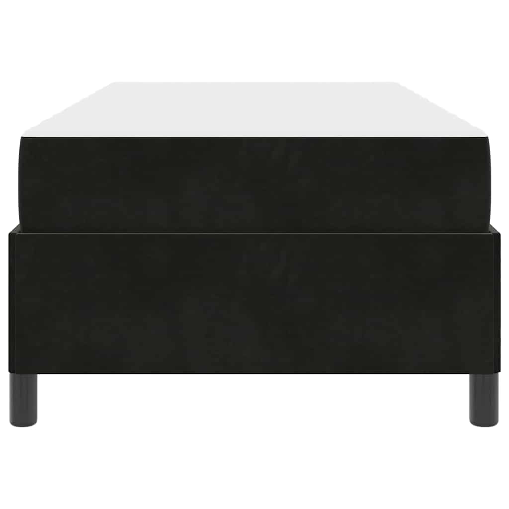 Estructura de cama con colchón Negro 100 x 200 cm tela