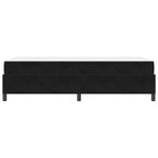 Estructura de cama con colchón Negro 100 x 200 cm tela
