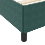 Estructura de cama con colchón Verde oscuro 100 x 200 cm tela