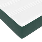 Estructura de cama con colchón Verde oscuro 100 x 200 cm tela