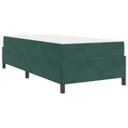 Estructura de cama con colchón Verde oscuro 100 x 200 cm tela