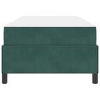 Estructura de cama con colchón Verde oscuro 100 x 200 cm tela