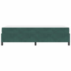 Estructura de cama con colchón Verde oscuro 100 x 200 cm tela