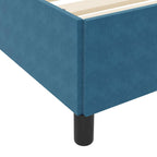 Estructura de cama con colchón Azul Oscuro 100 x 200 cm tela