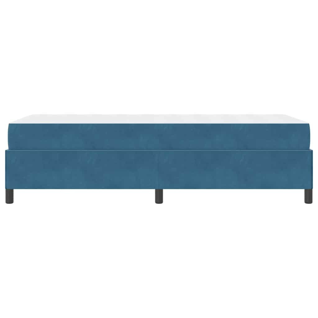 Estructura de cama con colchón Azul Oscuro 100 x 200 cm tela